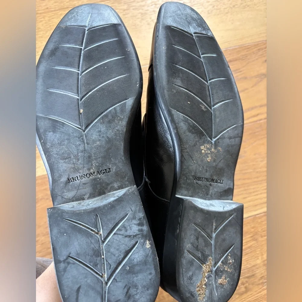 Bruno Magli leather loafers mens 10 made in italy